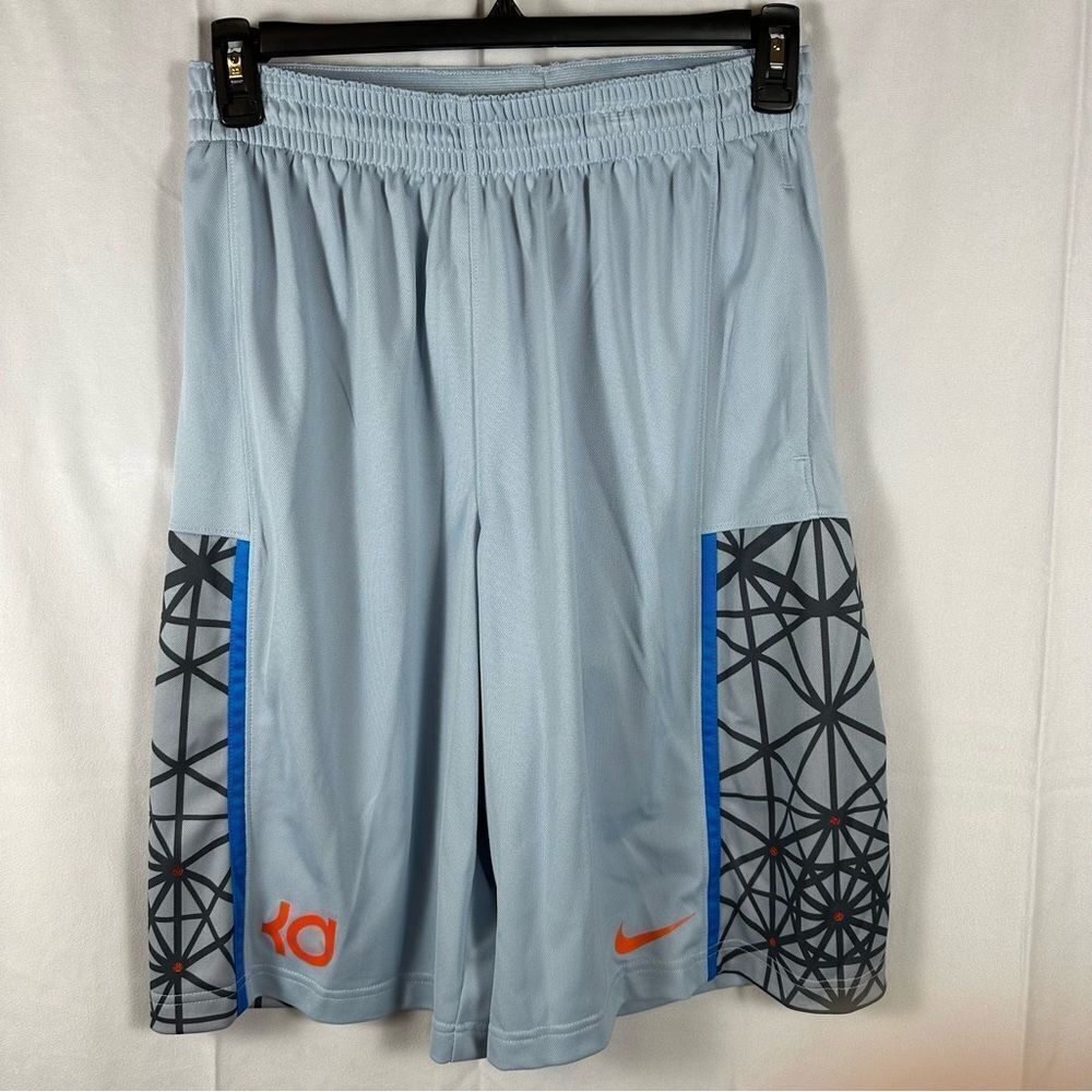 NWT Nike Men’s Kevin Durant KD Light Blue & Gray Dri-Fit Basketball Shorts M - Picture 2 of 15
